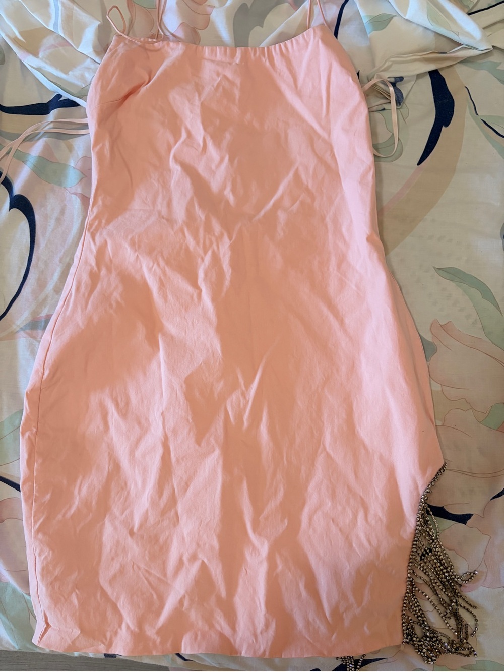 Fashion Nova pink rhinestone dress